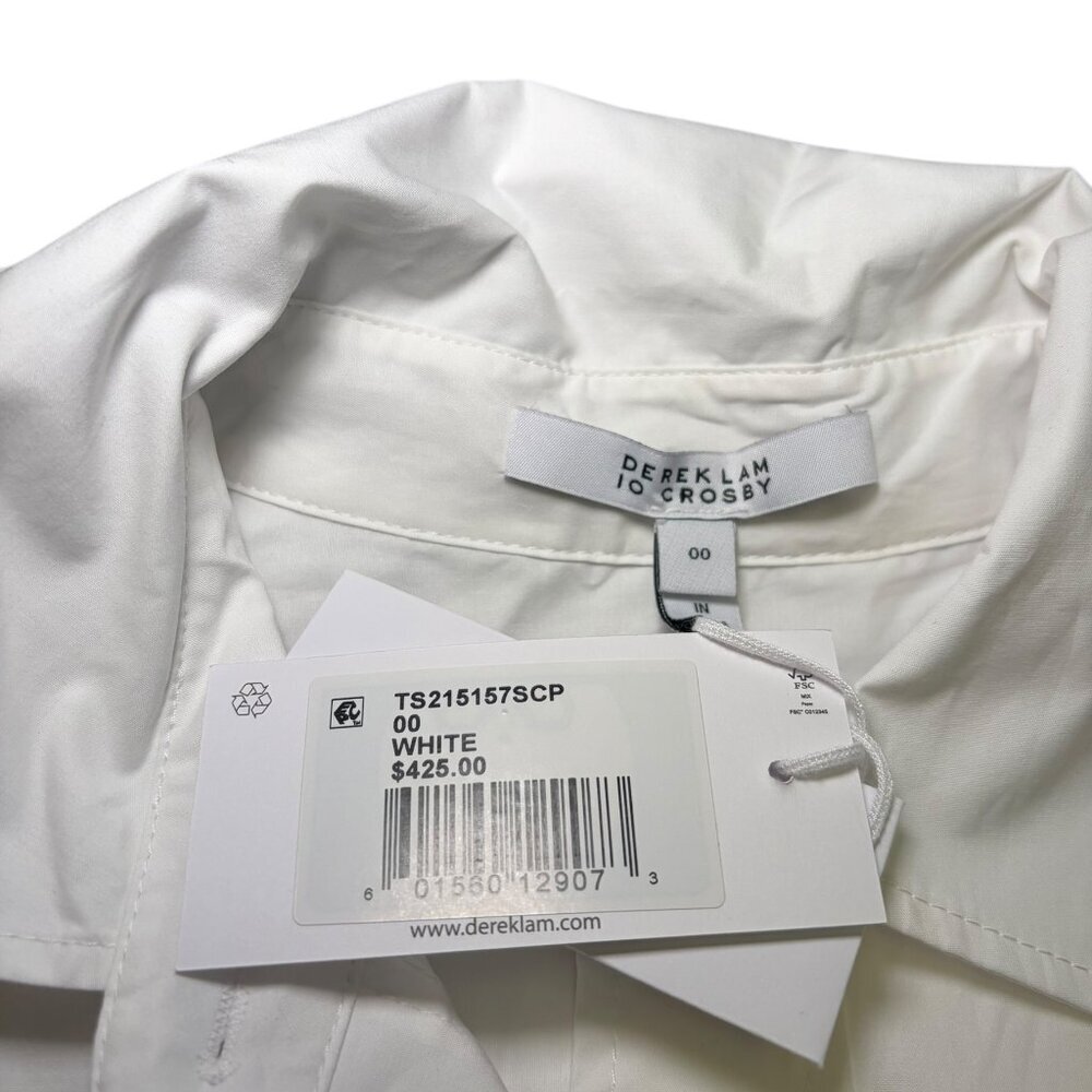 Derek Lam 10 Crosby Buffy Utility Shirt Dress White 00 NWT - Picture 5 of 6